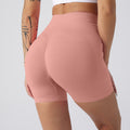 Summer New High-Waisted Butt-Lifting Fitness Pants For Women, Sports Tummy Control Cycling Leggings, Peach Butt Yoga Shorts