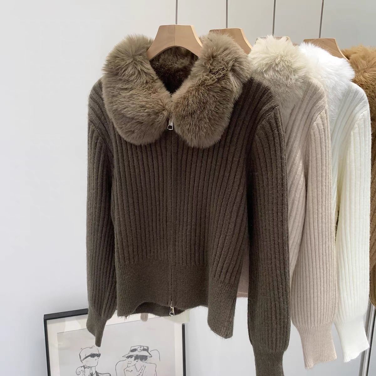 Elegant Relaxed-fit Figure-flattering Long-sleeve Knit Cardigan
