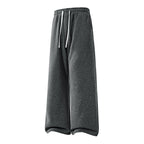 Straight-leg Drawstring Casual Cotton Pants For Women