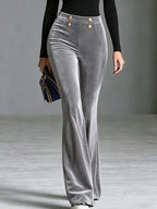 Velvet Wide-leg Womens Pants That Are Figure-flattering