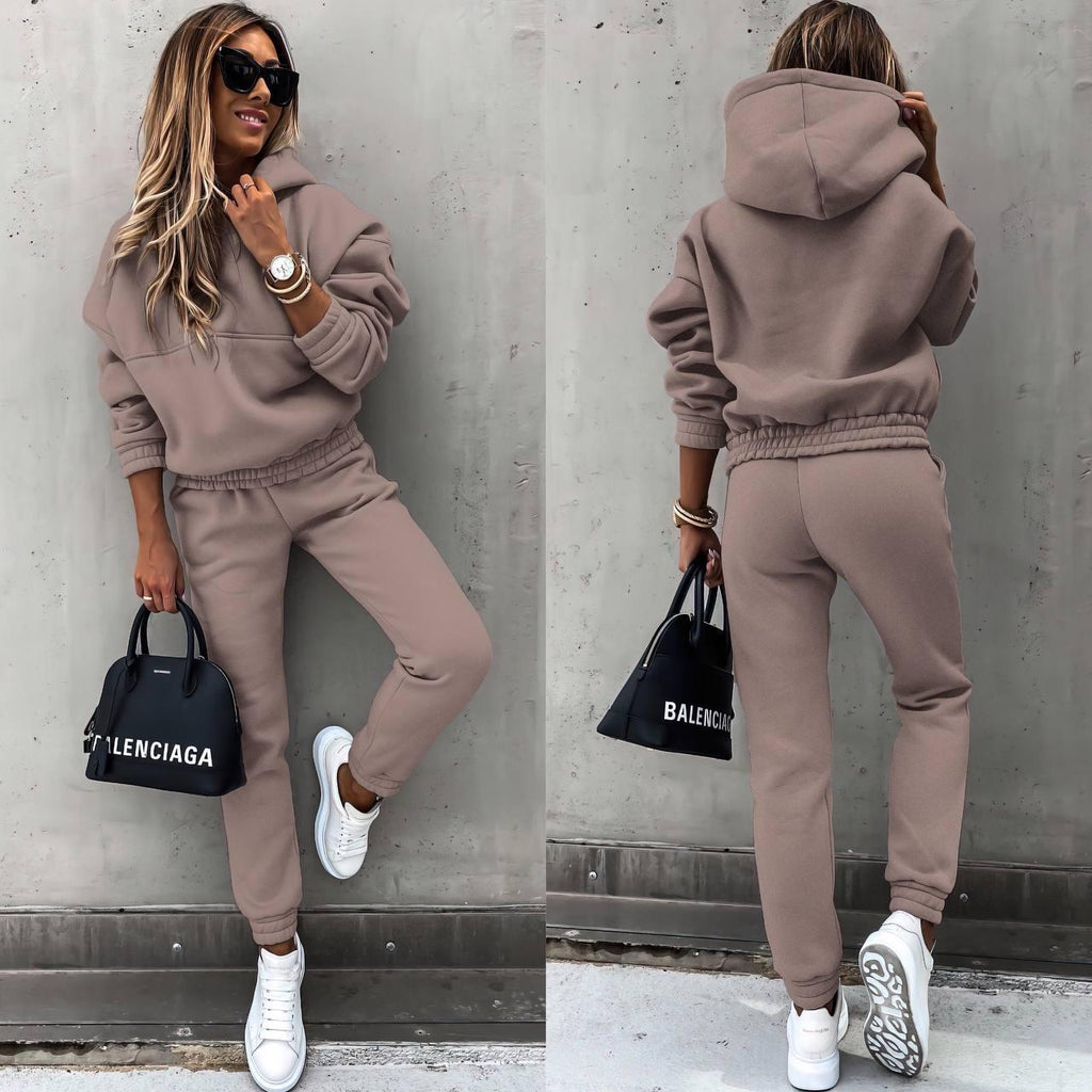 Amazon Ebay Fall Winter New European And American Foreign Trade Fashion Long Sleeve Sports Leisure Wear Suit Two-Piece Set