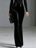 Velvet Wide-leg Womens Pants That Are Figure-flattering