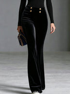 Velvet Wide-leg Womens Pants That Are Figure-flattering