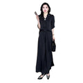 Short-sleeved Top And Wide-leg Pants Two-piece Set