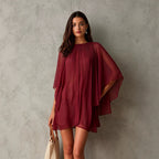 Loose-fit Batwing Sleeve Casual Women's Dress