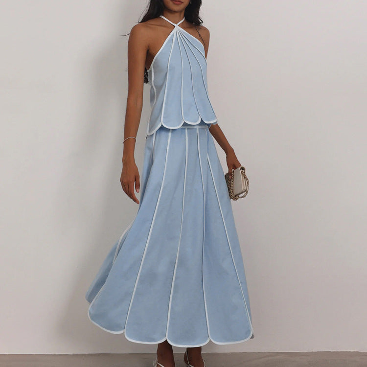 Summer Womens Street-Style Long Skirt Set