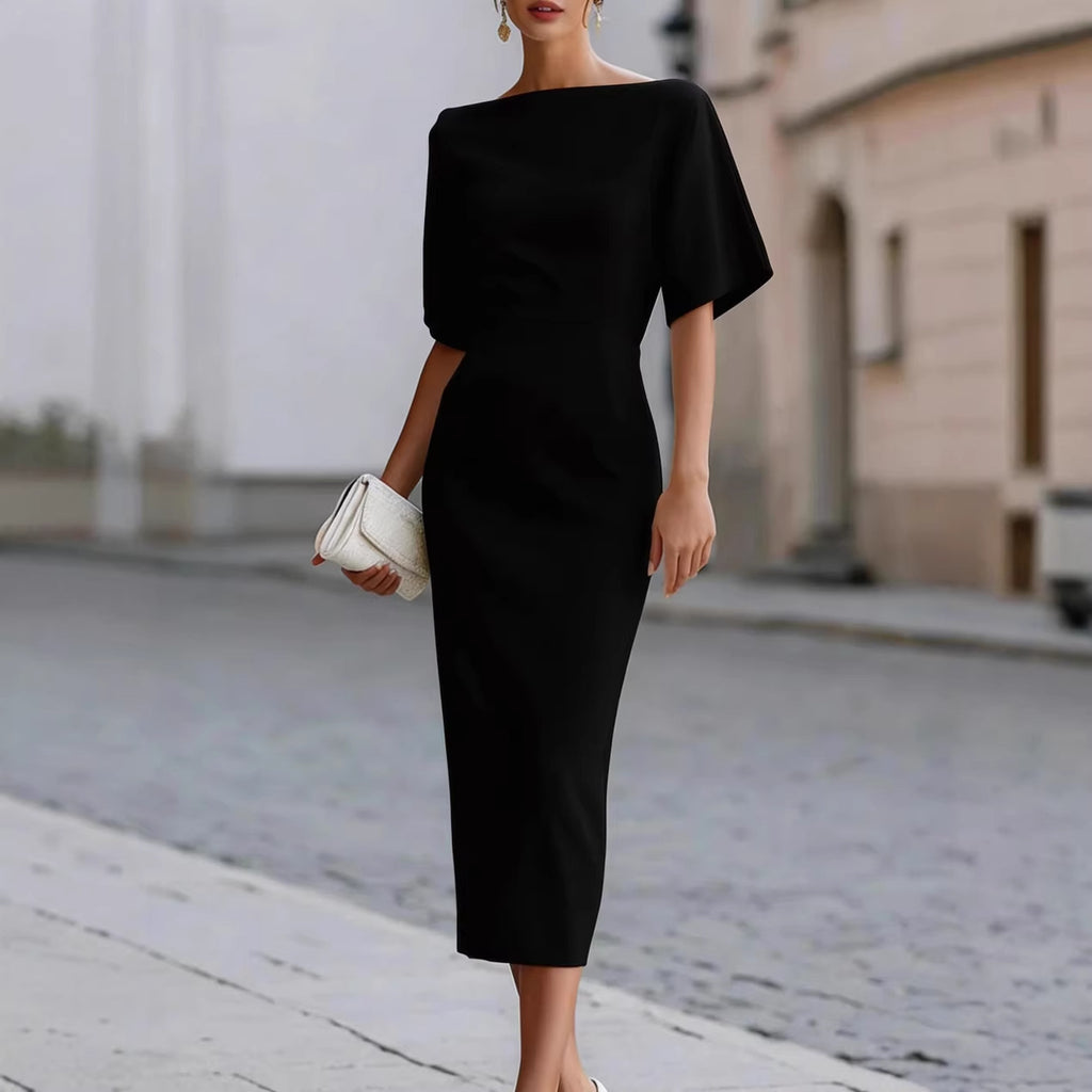2026 European-style Elegant And Slimming Mid-length Dress For Women With A Waistline.