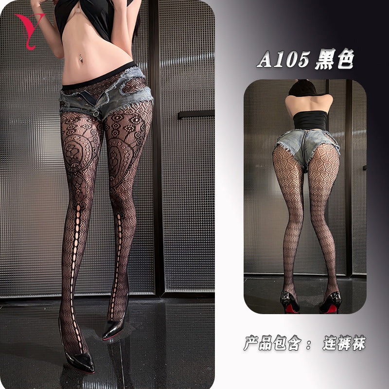 Vintage Rose Stockings Pure Hot Pantyhose