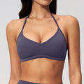 New Brushed Yoga Wear Women's Halter Neck Bra Shockproof Running Sports Fitness Quick-Drying Yoga Bra 5555