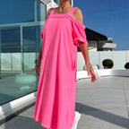 New Womens Strap Loose-fitting Long Dress