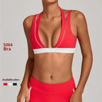 Color-block Halter Yoga Bra Back-slimming Tight-fitting Sports Underwear