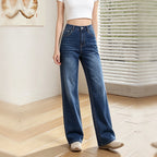 Women's High Waist Dark Wash Flared Jeans, Classic Stretch Denim Bootcut Trousers