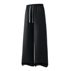 Straight-leg Drawstring Casual Cotton Pants For Women