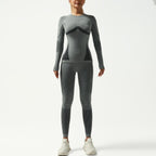 Cross-Border Autumn And Winter Moisture-Wicking Ski Clothing Seamless Training Warm Ski Quick-Drying Intimates Suit Fitness Sportswear