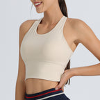 Shock-resistant High-strength One-piece Fixed Yoga Sports Bra Vest For Running