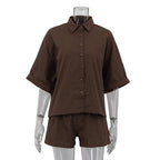 Womens Fashionable Casual Shirt Set