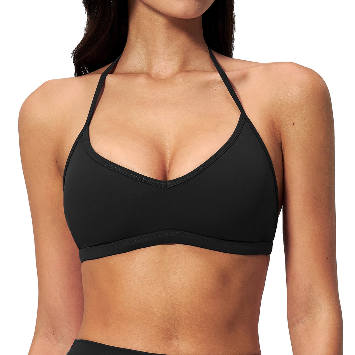 New Brushed Yoga Wear Women's Halter Neck Bra Shockproof Running Sports Fitness Quick-Drying Yoga Bra 5555
