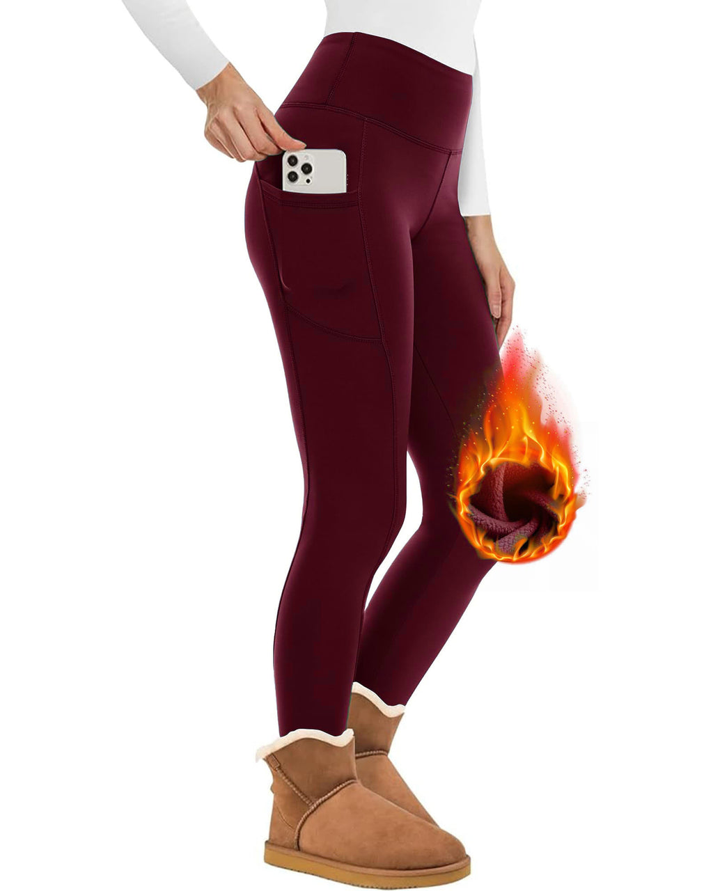 Fleece-lined Extra-thick Figure-flattering Leggings