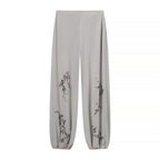 Women's Sequin Embroidery Set Elegant Commute Long Sleeve Long Pants Ramie Cotton Polyester Outfit