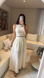 Womens New Vest And Lace Skirt Set