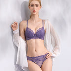 Sexy Lace Push-Up Bra Womens Thin-Style Set