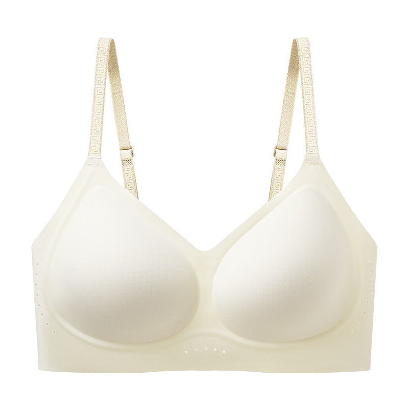Women's Underwire Push-up Bra - Thin Seamless Breathable Lingerie for Small Busts Back Support Summer Top