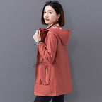 Women's Casual Reversible Short Hooded Jacket