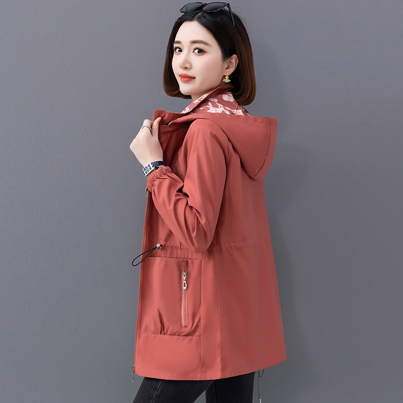Women's Casual Reversible Short Hooded Jacket
