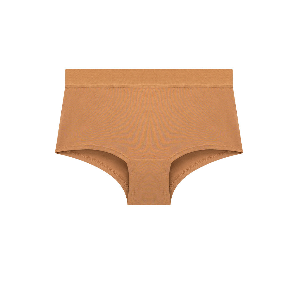 Unisex Sport Boyshorts Underwear EU Sizing,Cotton Neutral Aesthetic Sexy High Cut Briefs, Warm Earth Tones Solid Color Panties