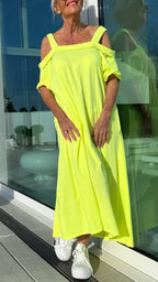 New Womens Strap Loose-fitting Long Dress
