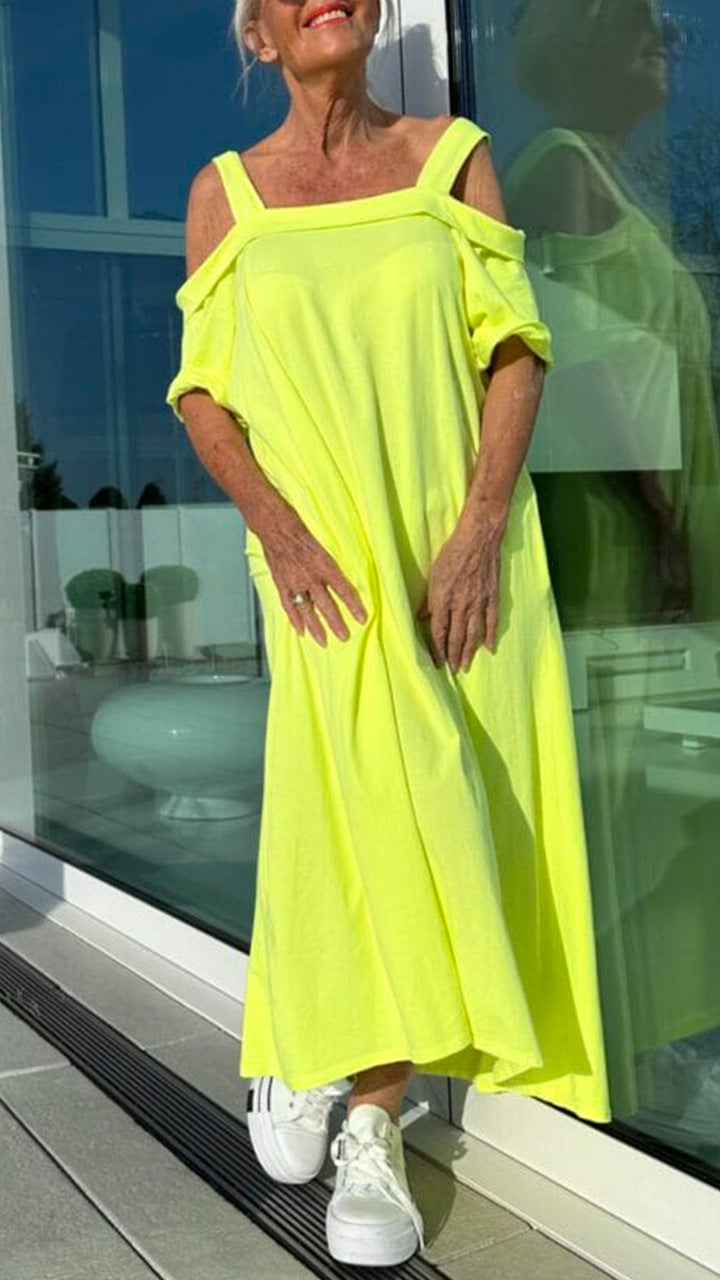 New Womens Strap Loose-fitting Long Dress