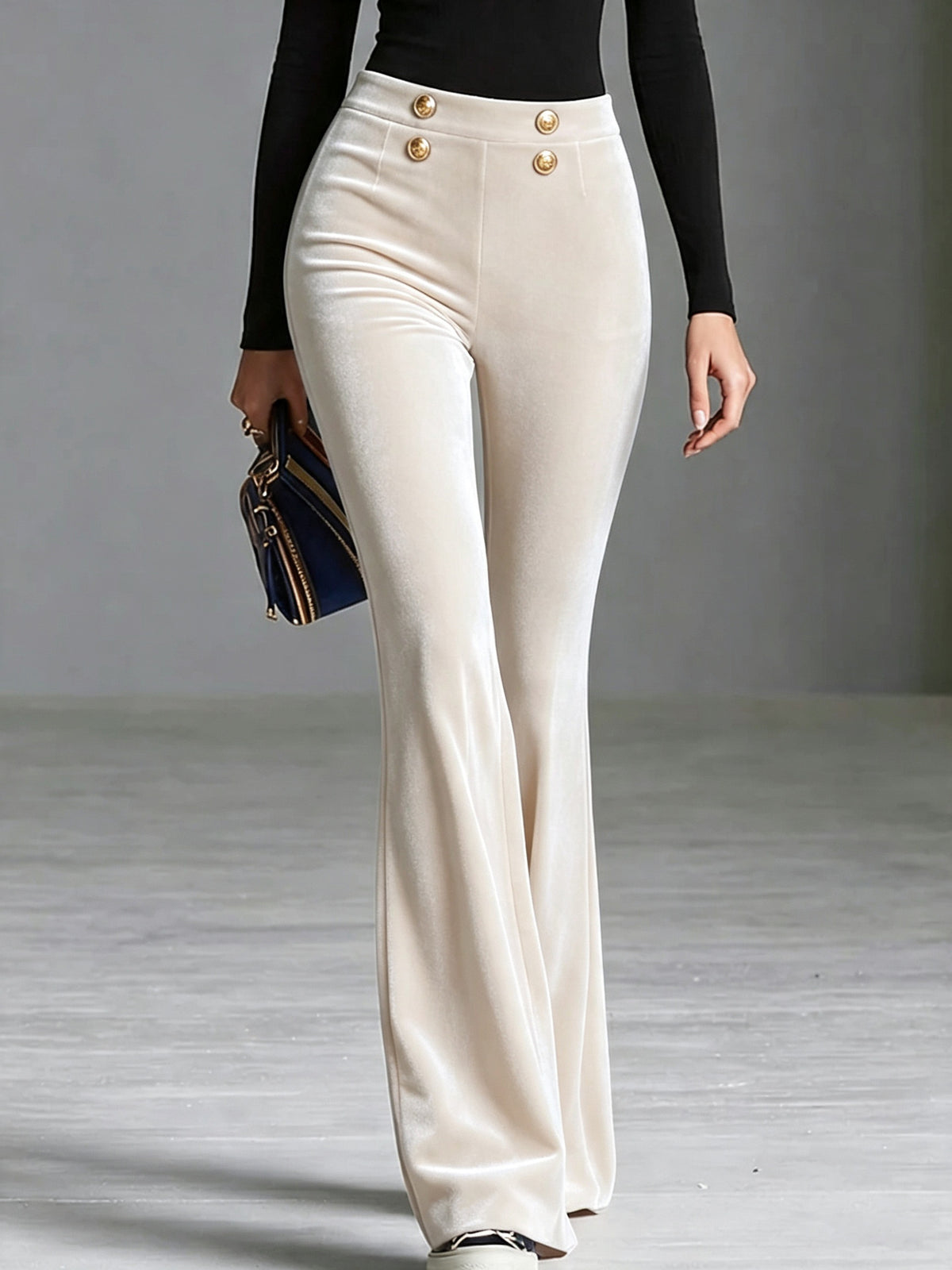 Velvet Wide-leg Womens Pants That Are Figure-flattering