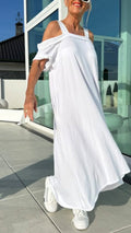New Womens Strap Loose-fitting Long Dress