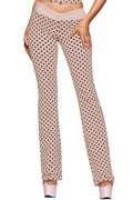 Cross-border Halter Neck Polka Dot Tank Top, Long Pants, Bell-bottom Pants, Beautiful Back Bra, Fitness Wear, Sportswear, Yoga Outfit Set