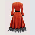 Women's Lantern-sleeve High-waisted Maxi Dress