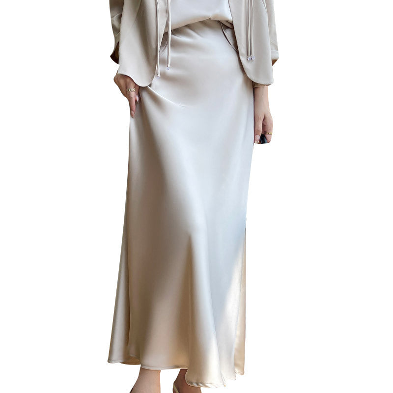 New Acetate Satin Skirt For Women