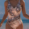 Womens One-piece Deep-V Sexy Strap Swimsuit