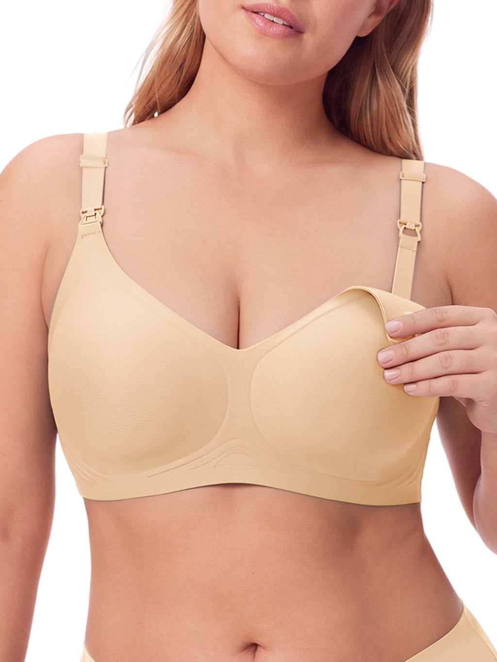 Seamless Nursing Bra With Jelly Like Soft Support, No Underwire