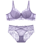Sexy Lace Push-Up Bra Womens Thin-Style Set