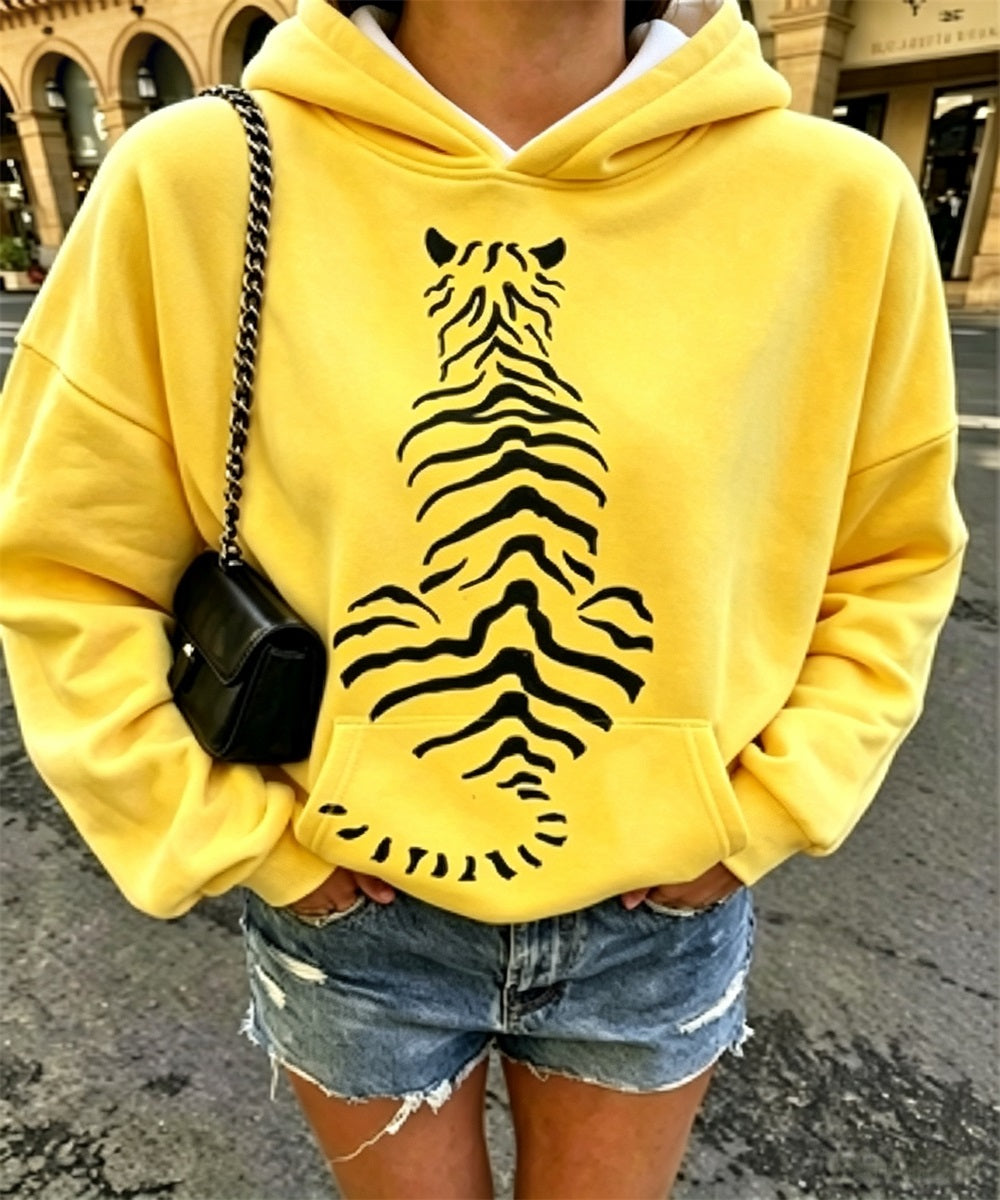Women Cherry Bow Gingham Print Oversized Hoodie, Long Sleeve Casual Pullover Sweatshirt