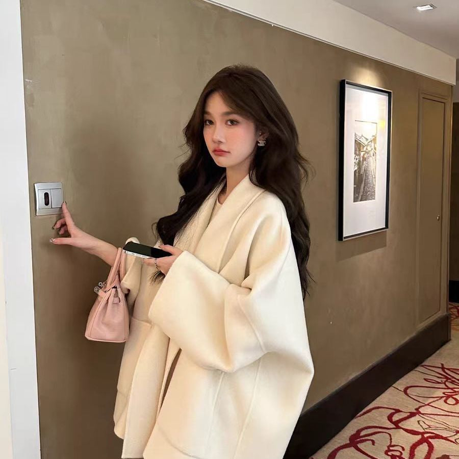 Loose Silhouette Small Double-sided Woolen Coat