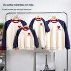 AutumnWinter Fleece-lined Extra-thick Family Matching Sweatshirts