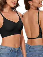 Seamless Full-Coverage Backless Bra Thin U-Shape Beauty Back Style