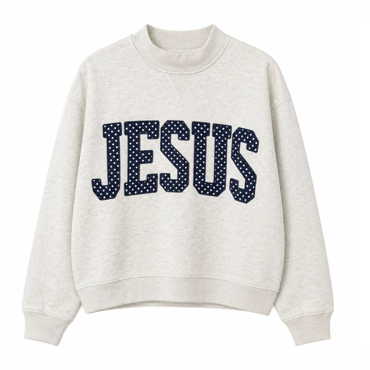 Women's Embroidered Letter Crewneck Long-sleeve Sweatshirt