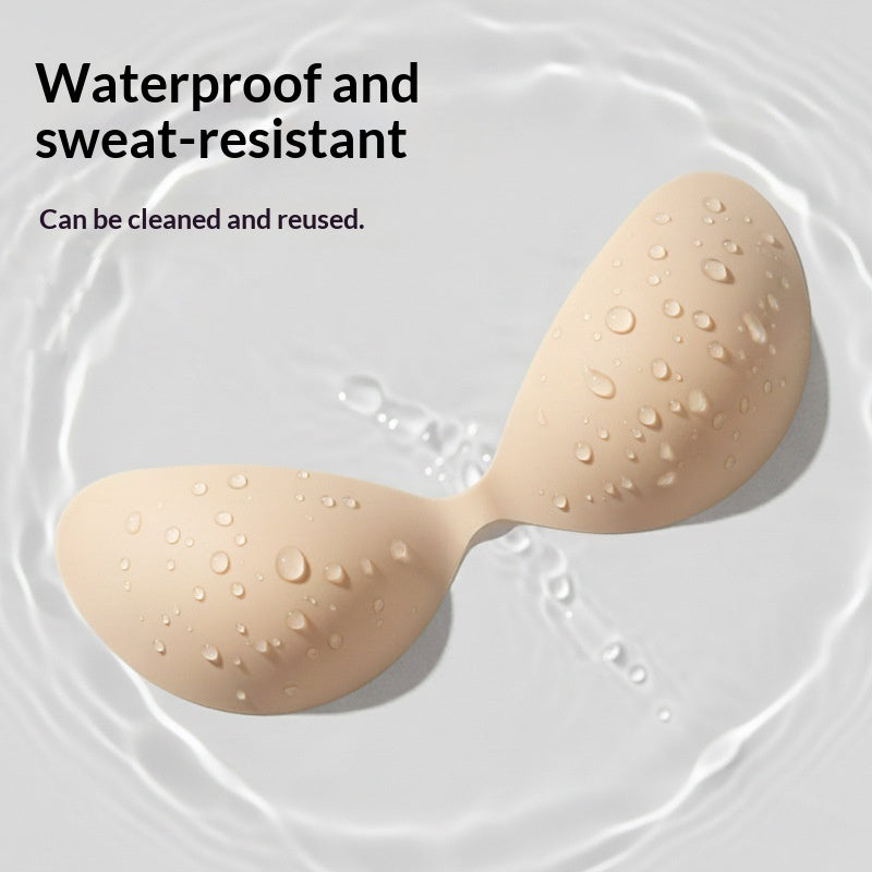 Banana-shaped One-piece Invisible Silicone Strapless Bra Nipple Covers