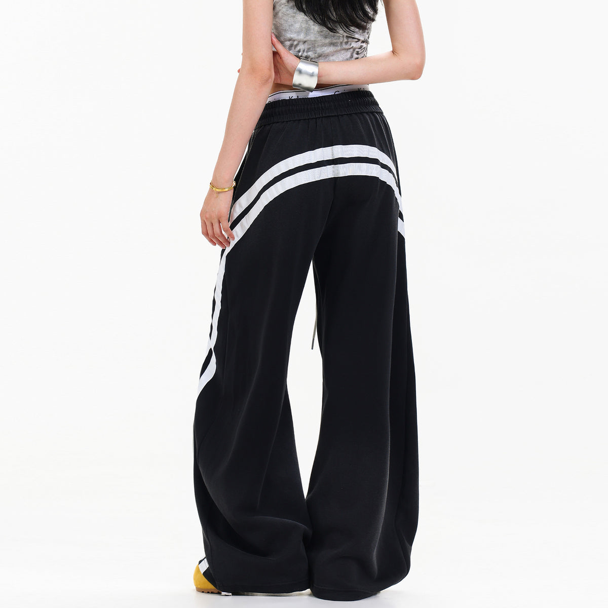 American-style Vintage Washed-and-distressed Casual Sweatpants