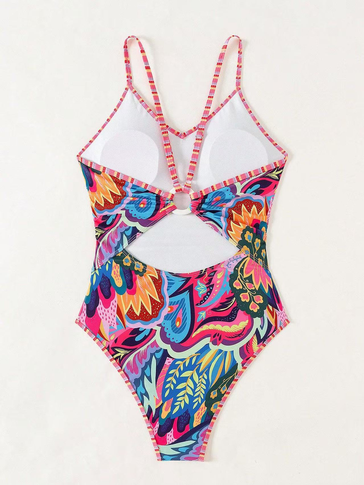 Womens Sexy Backless Strap One-piece Swimsuit
