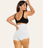 Women High Waist Shapewear Shorts, Silicone Gripper Dots Tummy Control Butt Lifting Boyshort Shaper