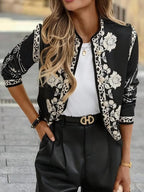 Women's Loose-fitting Top With A Stand-up Collar