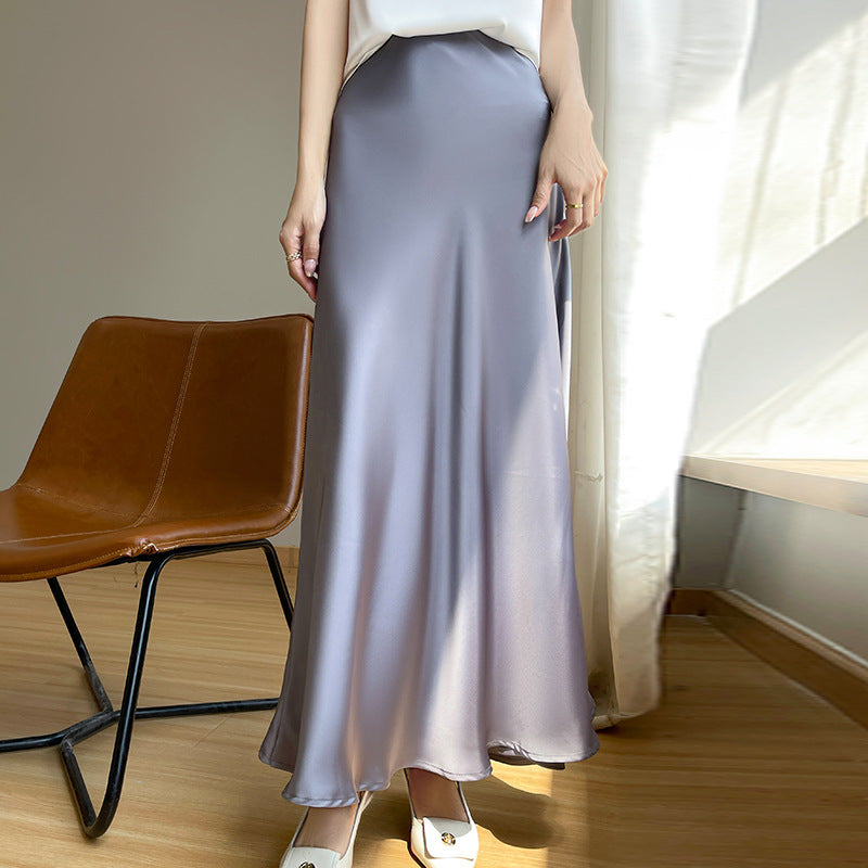 New Acetate Satin Skirt For Women